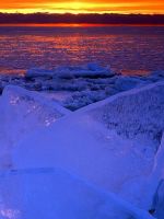 Nature Ocean Sunset Iceberg Glacier Landscape wallpaper