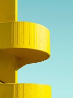 yellow building parking ramp wallpaper