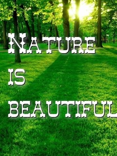 Nature is beautiful Text Wallpaper