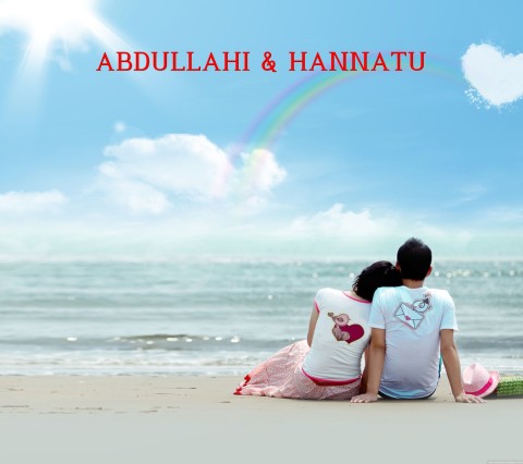 ABDULLAHI & HANNATU Text Wallpaper
