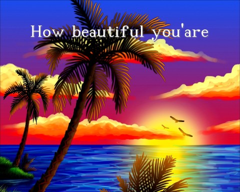 How beautiful you'are Text Wallpaper