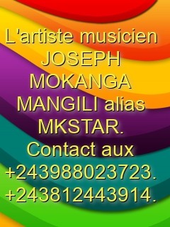 L'artiste musicien JOSEPH MOKANGA MANGILI alias MKSTAR. Contact aux +243988023723. +243812443914.  Text Wallpaper