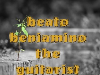 beato beniamino the guitarist Text Wallpaper